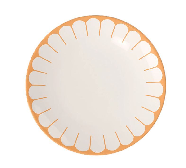 Fleur Soleil Turuncu Porselen Yemek Tabağı 27 cm